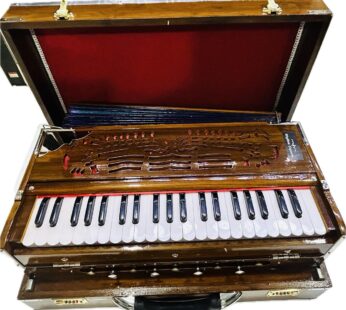 PROFESSIONAL PORTABLE HARMONIUM 9 STOPPER TEAK WOOD 7 FOLD BELLOW 440 Hz